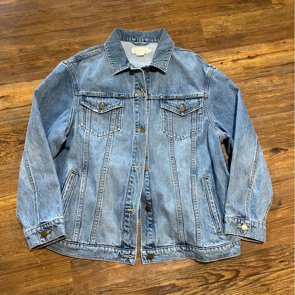 Hatch. The classic maternity jean jacket size large